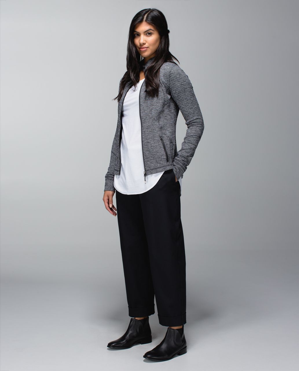 Lululemon Forme Jacket (Cuffins) - Coco Pique Black