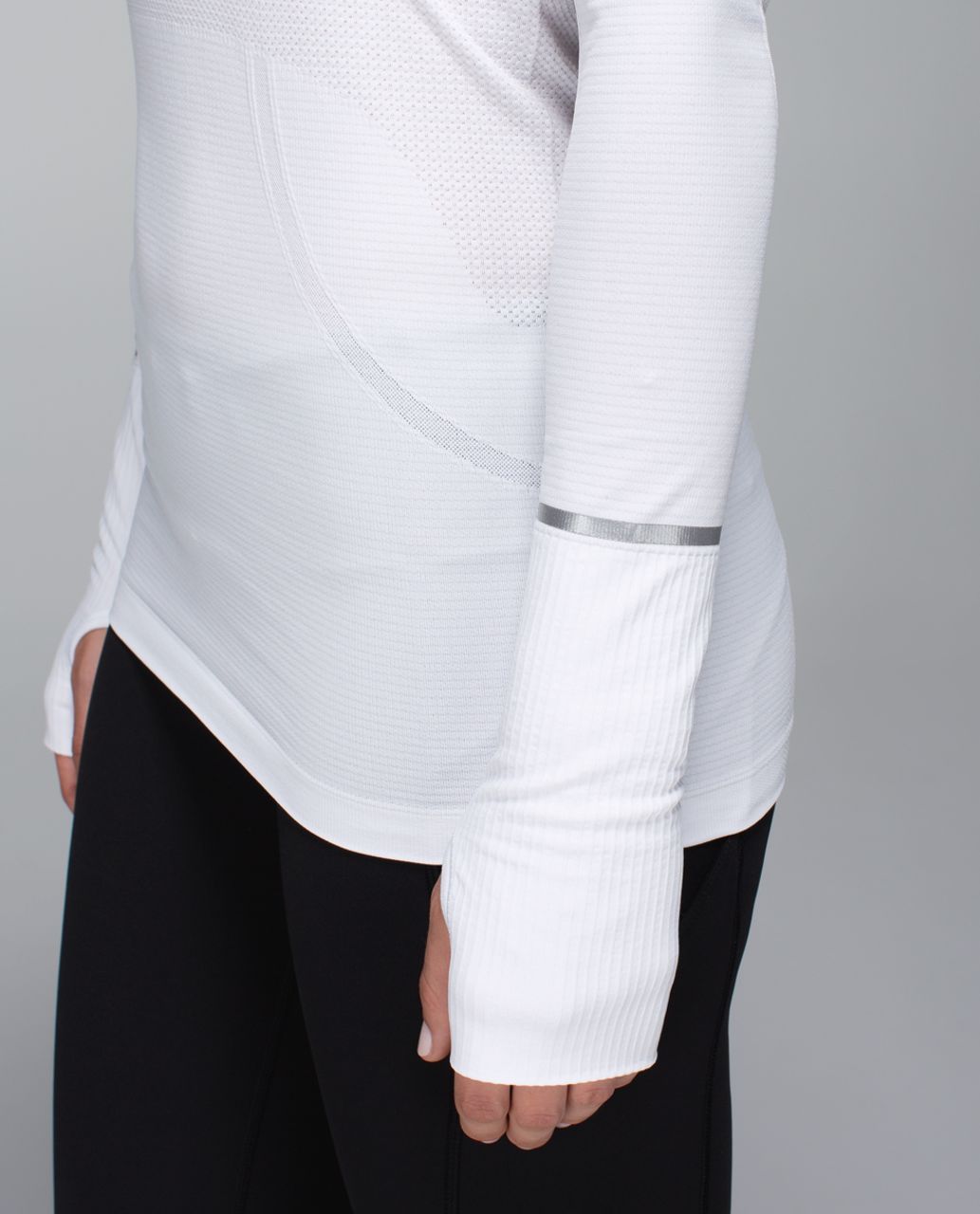 Lululemon Run:  Swiftly Tech 1/2 Zip - Heathered White