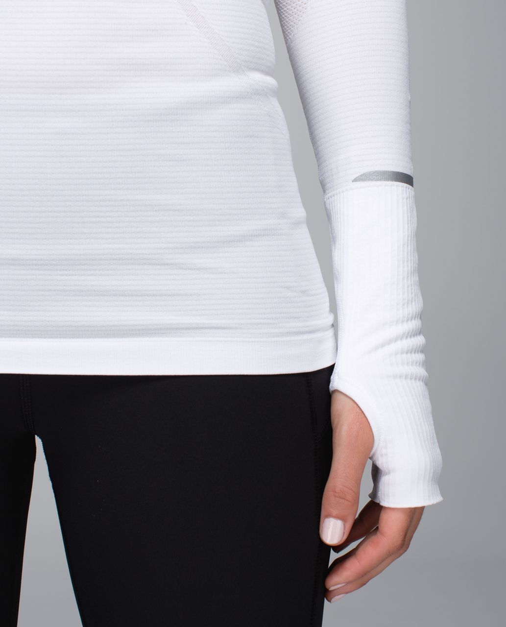 Lululemon Run:  Swiftly Tech 1/2 Zip - Heathered White