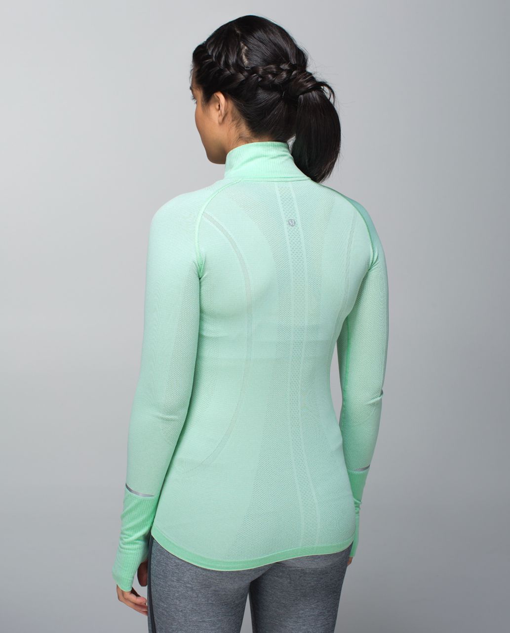 Lululemon Run:  Swiftly Tech 1/2 Zip - Heathered Toothpaste