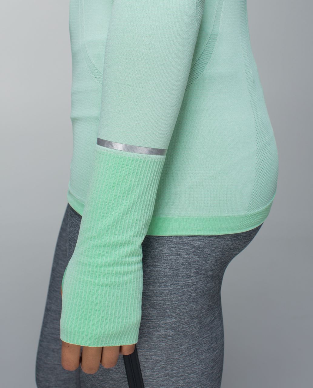 Lululemon Run:  Swiftly Tech 1/2 Zip - Heathered Toothpaste