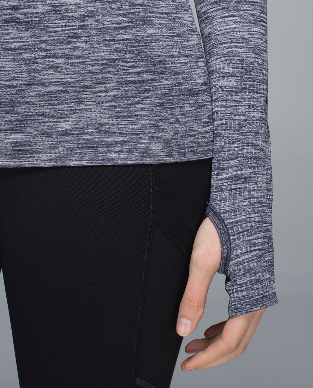 Lululemon Run: Swiftly Tech Long Sleeve Crew - Space Dye Heathered ...