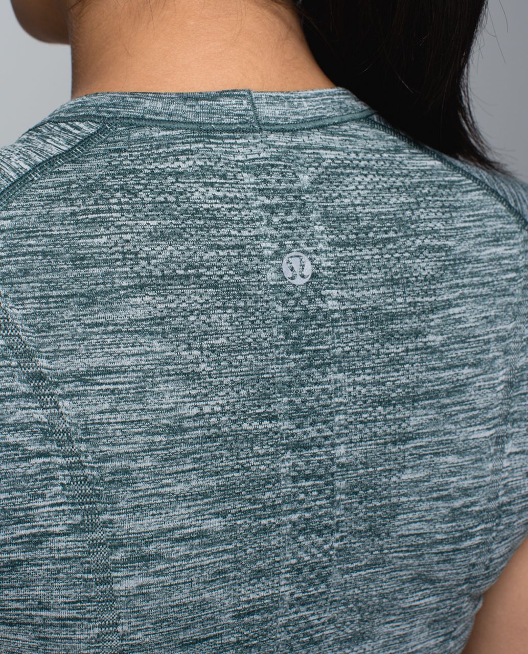 Lululemon Run:  Swiftly Tech Short Sleeve Crew - Space Dye Heathered Fuel Green