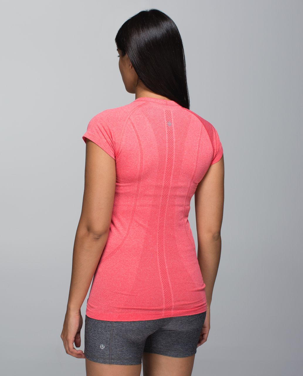 Lululemon Run:  Swiftly Tech Short Sleeve Crew - Heathered Rad Red