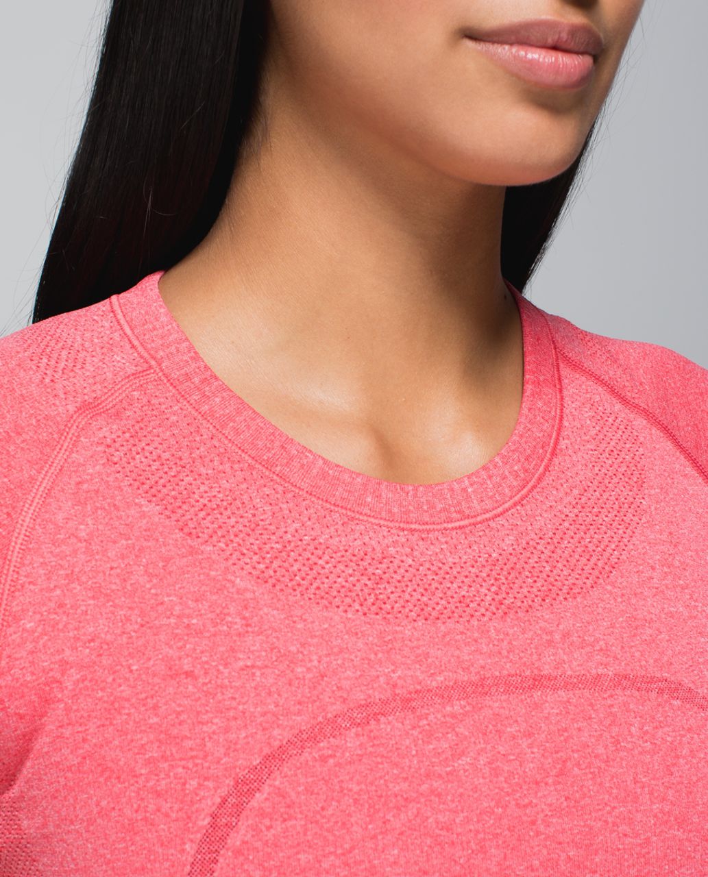 Lululemon Run:  Swiftly Tech Short Sleeve Crew - Heathered Rad Red