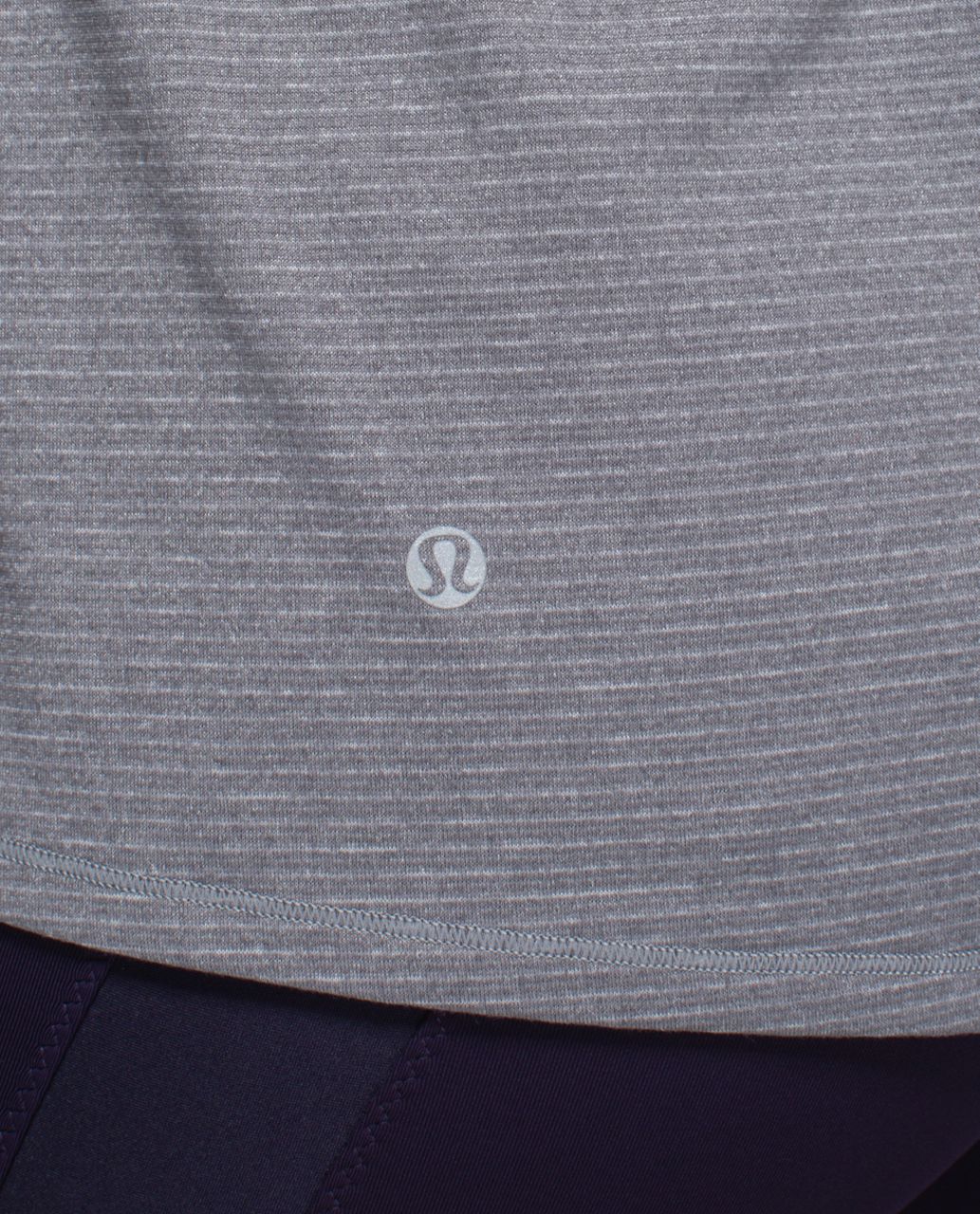 Lululemon Clip-In Tank - Heathered Slate / Black Grape