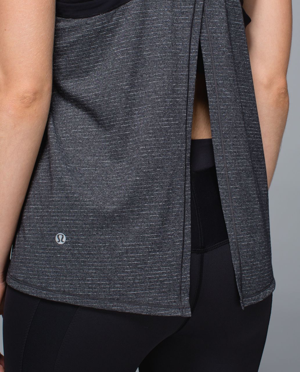 Lululemon Clip-In Tank - Heathered Black /  Black