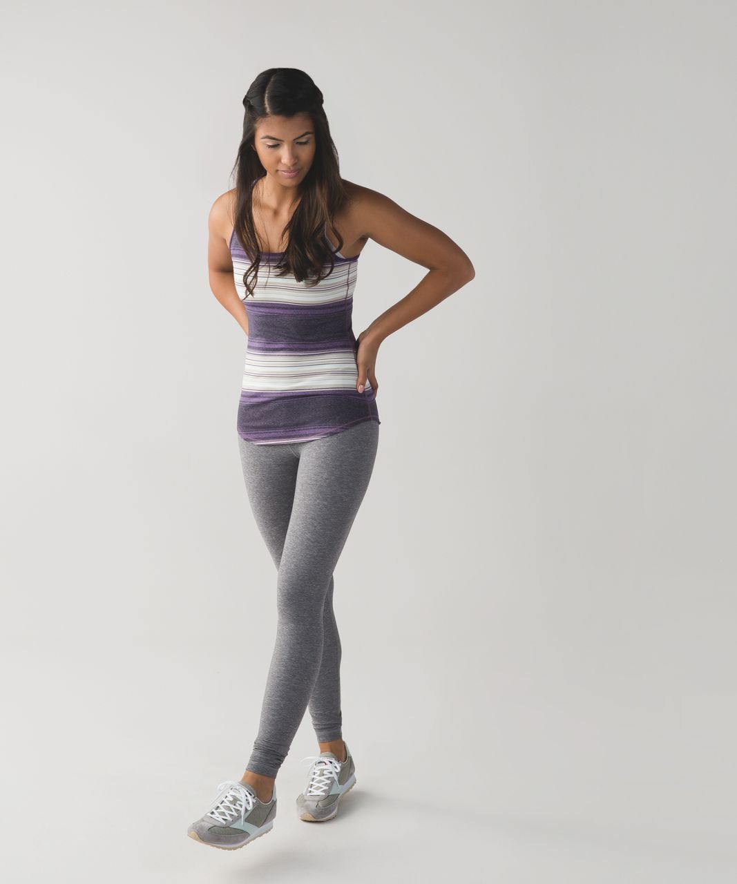 Lululemon Refresh Racer Tank - Osaka Stripe Heathered Black Grape / Going Grape