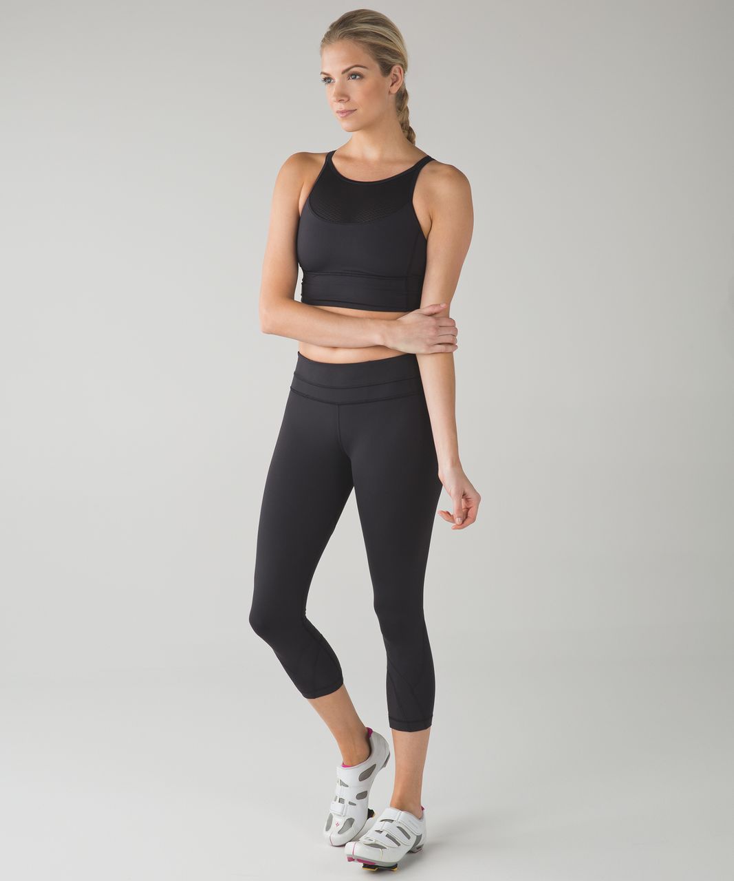 Lululemon Clip-In Long Line Bra - Black (First Release) - lulu fanatics