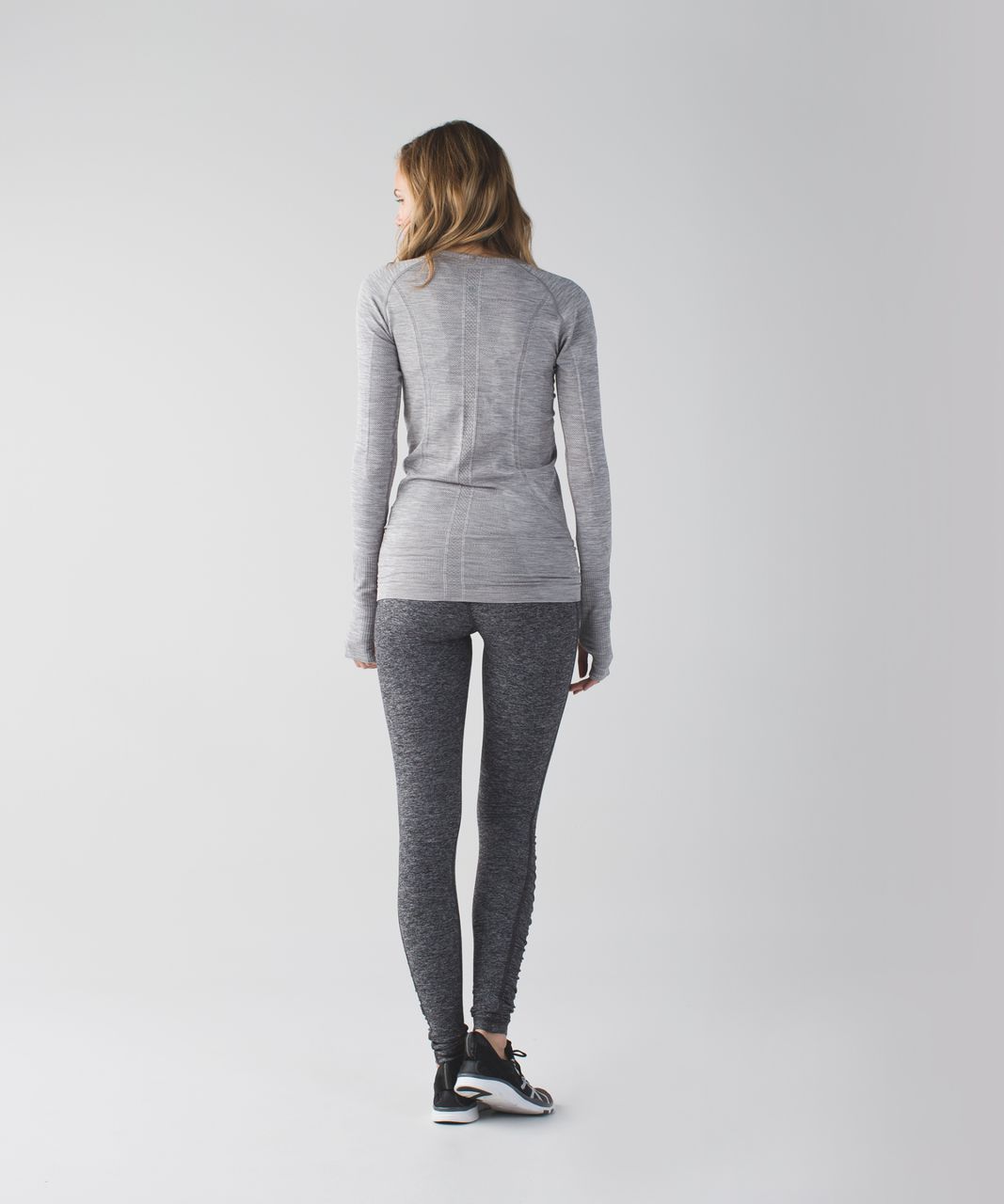 Lululemon Run:  Turn Around Tight - Heathered Black