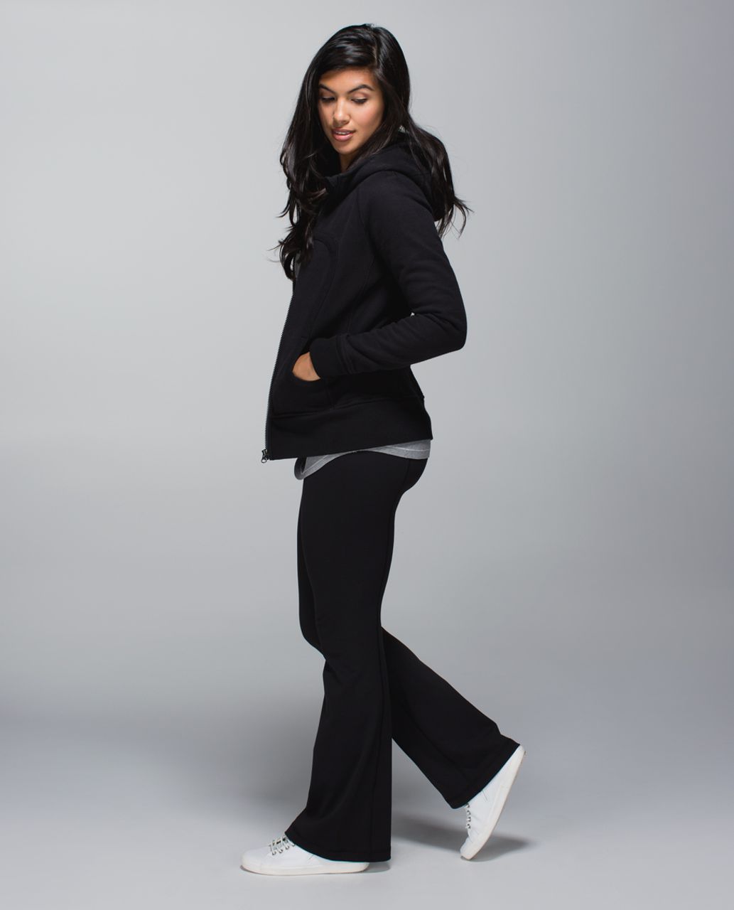 Lululemon Groove Pant *Full-On Luon (Regular) - Black / Shine Dot Black /  Ghost - lulu fanatics