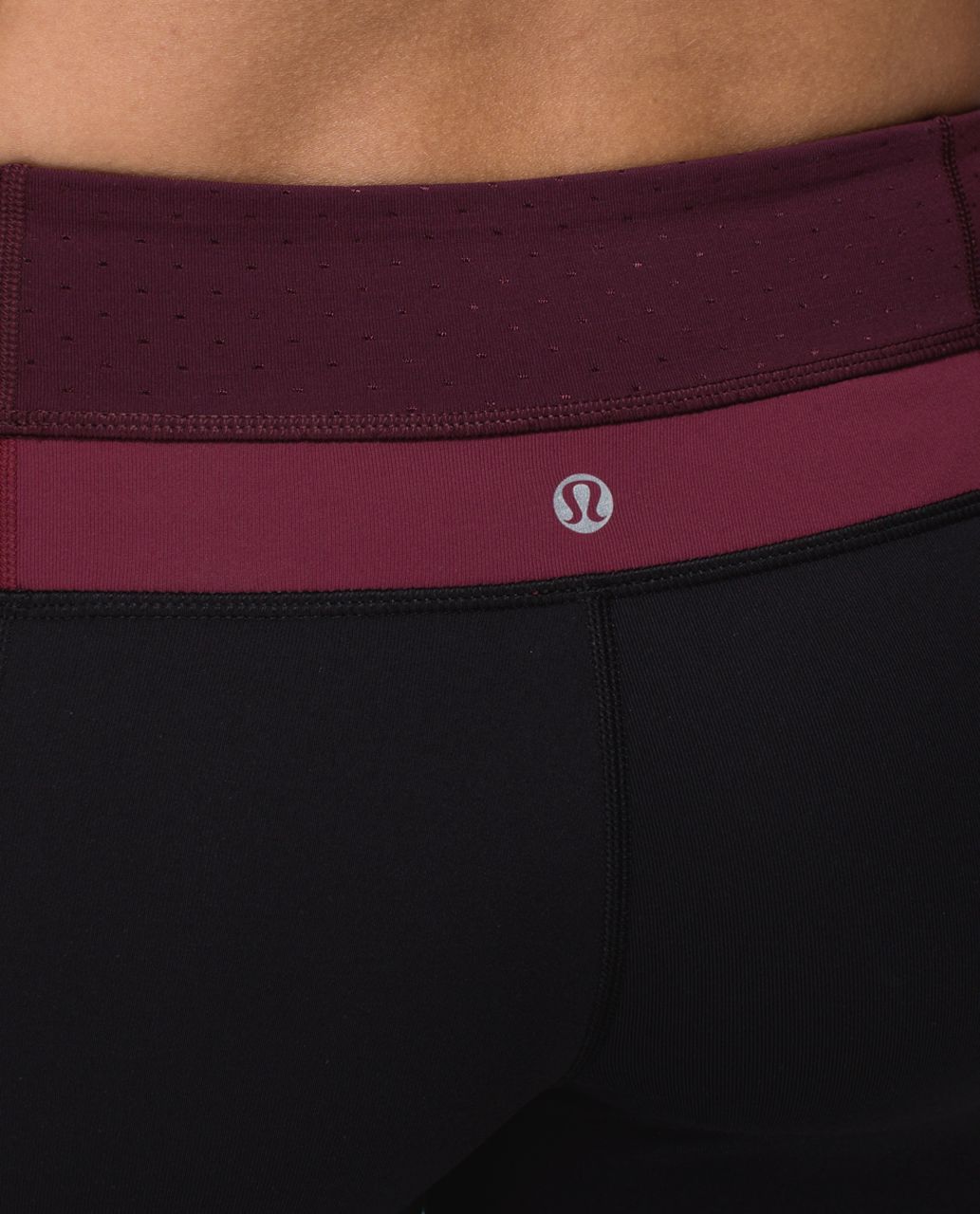 Lululemon Groove Pant *Full-On Luon (Regular) - Black / Shine Dot Bordeaux Drama / Rust Berry