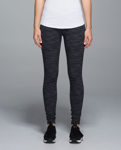 Lululemon Wunder Under Giant Herringbone Black Heathered Black Quilt Leggings  6 - $118 - From Fried