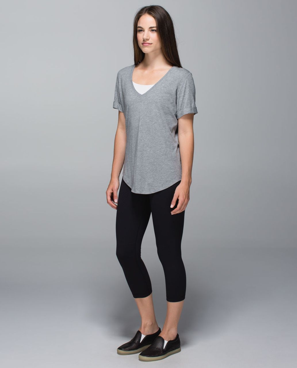 Lululemon Wunder Under Crop II *Full-On Luon - Shine Dot Black