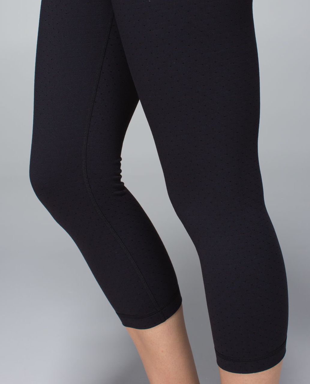 Lululemon Wunder Under Crop II *Full-On Luon - Shine Dot Black