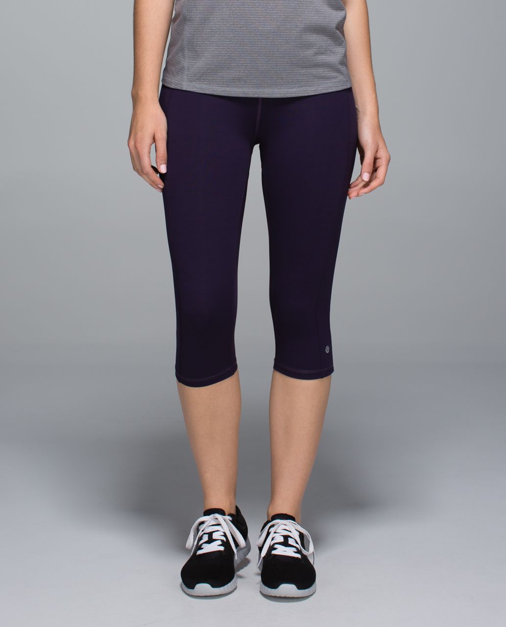 Lululemon Clip-In Crop - Black Grape