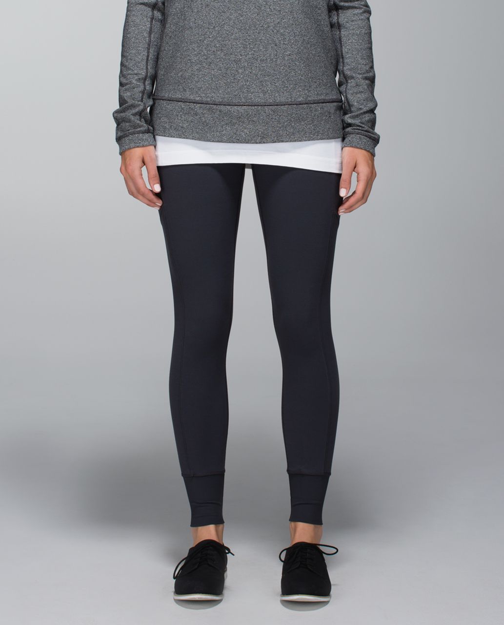 Lululemon En Route Crop *Full-On Luon - Deep Coal