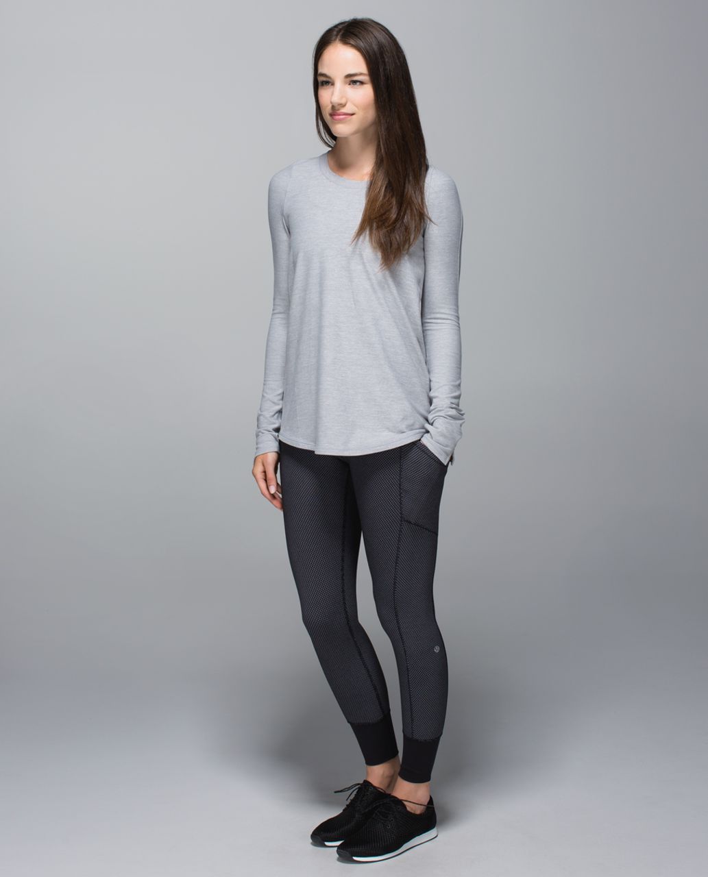 Lululemon En Route Crop - Diamond Dot Black White / Black