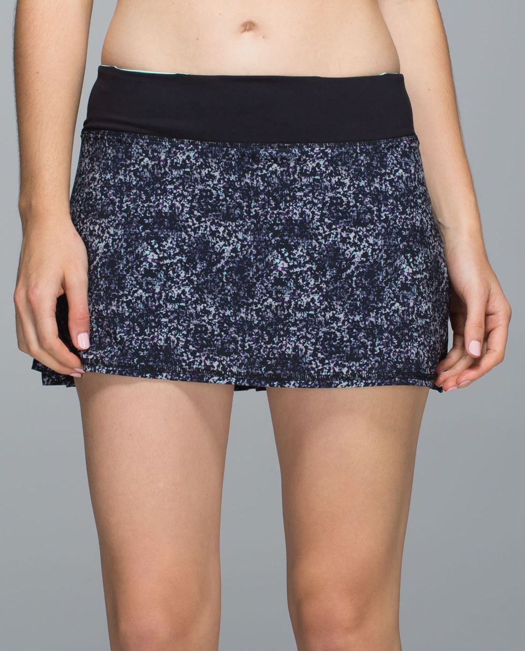 Lululemon Run:  Pace Setter Skirt *4-way Stretch (Regular) - Rocky Road Sand Dune Toothpaste / Black