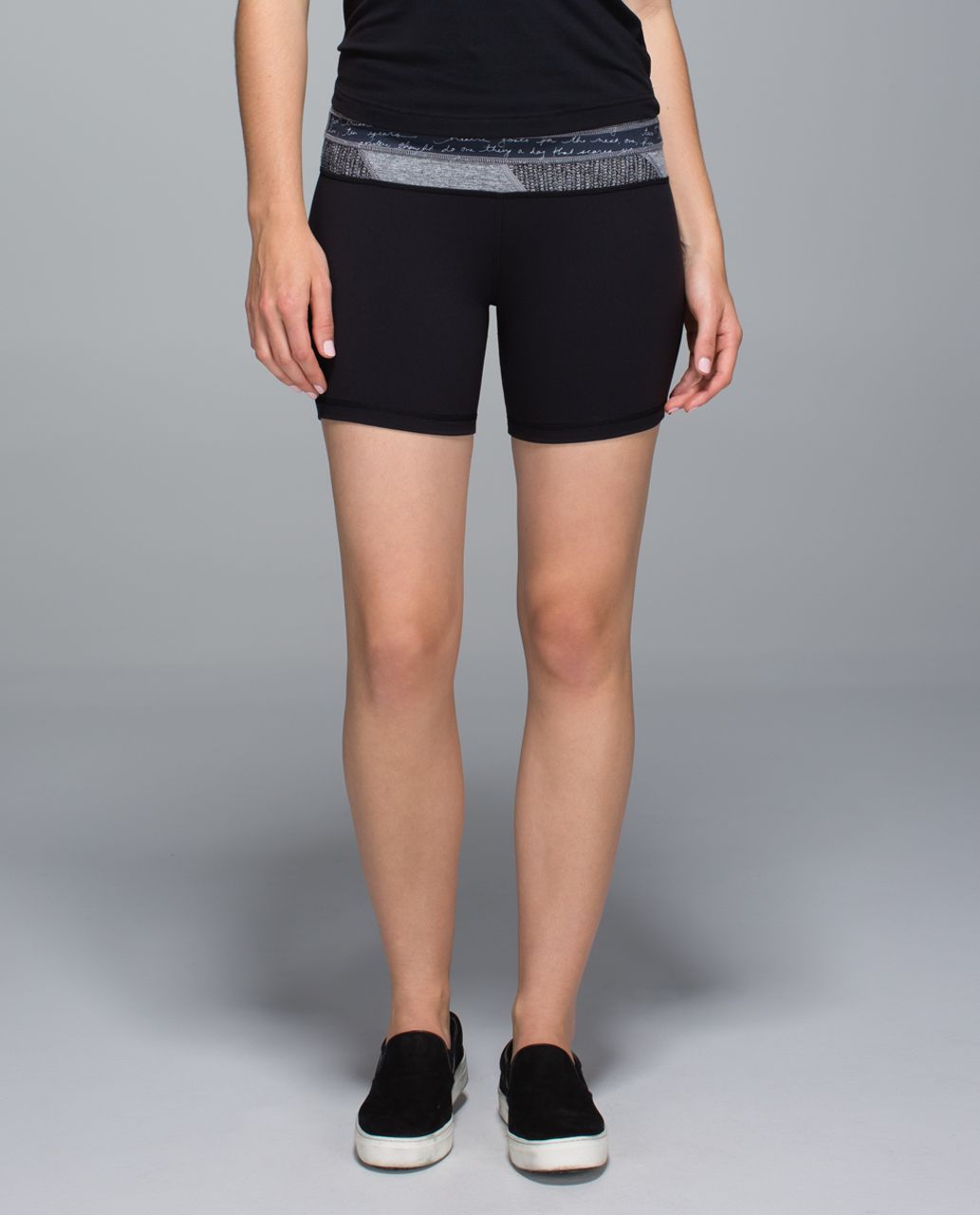 Lululemon Groove Short *Full-On Luon (Regular) - Black / Fa14 Quilt 12