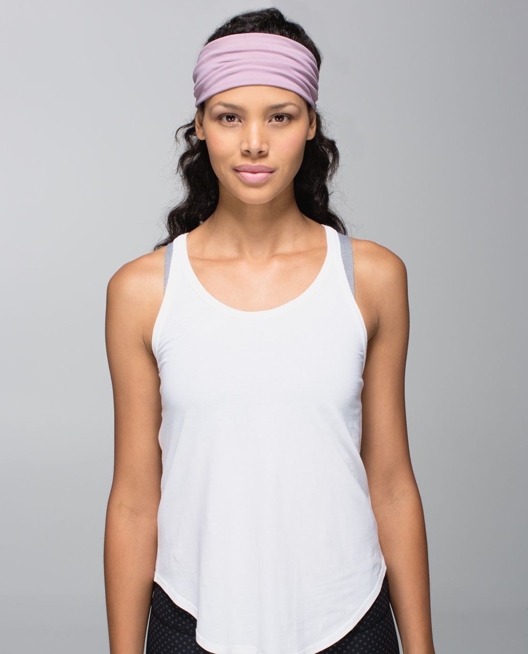 Lululemon Bang Buster Headband *Reversible - Hyper Stripe Mauvelous Heathered Black / Mauvelous