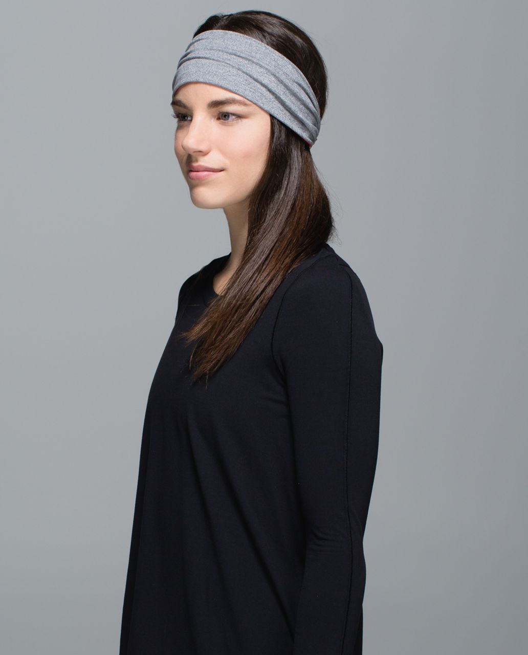 Lululemon Bang Buster Headband *Reversible - Heathered Slate / Flaming Tomato