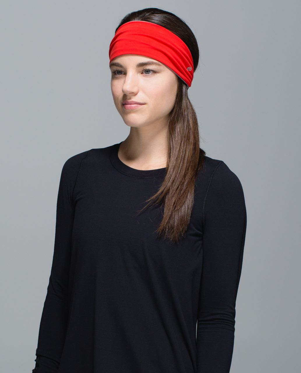 Lululemon Bang Buster Headband *Reversible - Heathered Slate / Flaming ...