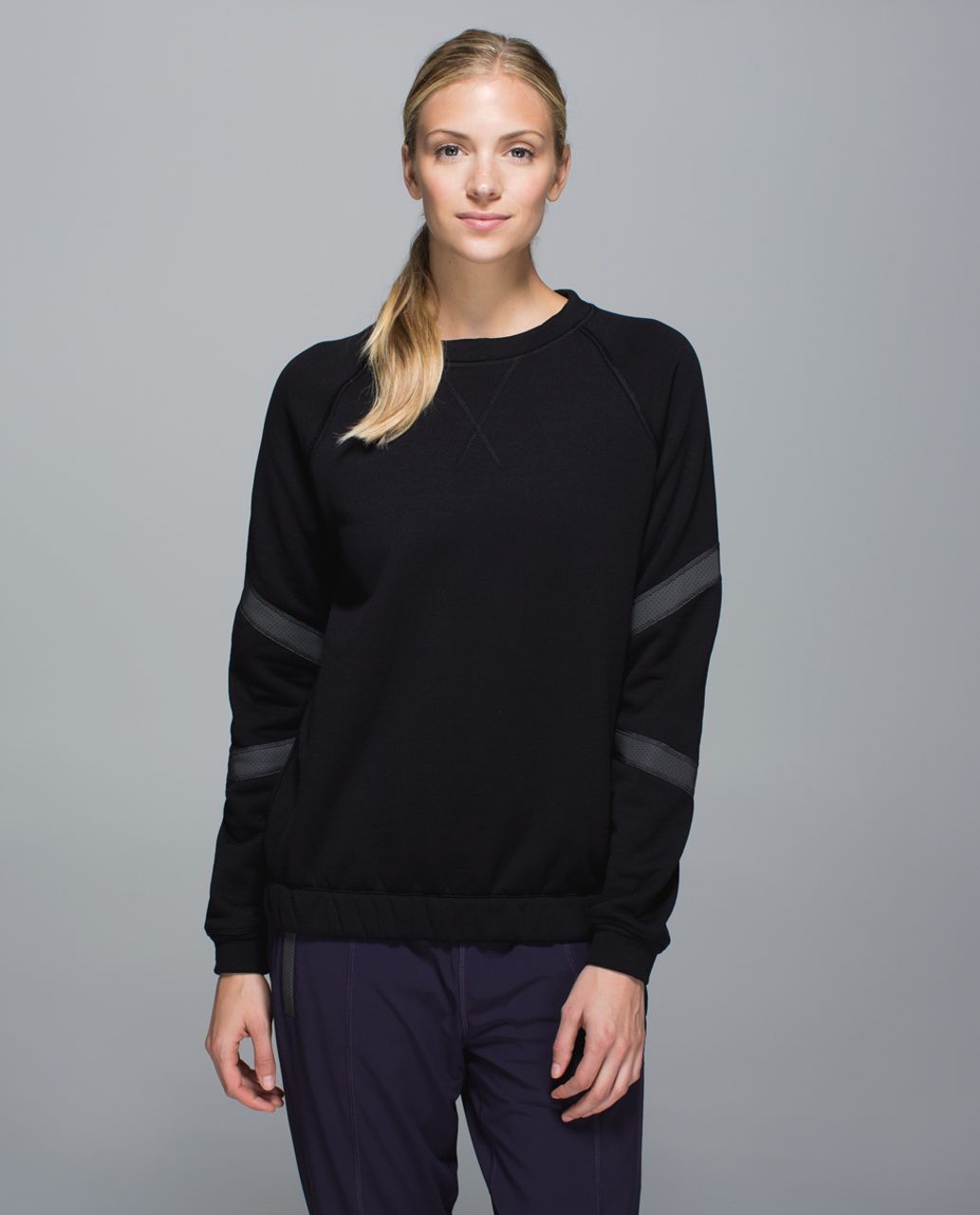 Lululemon Home Stretch Crew - Black / Silver - lulu fanatics