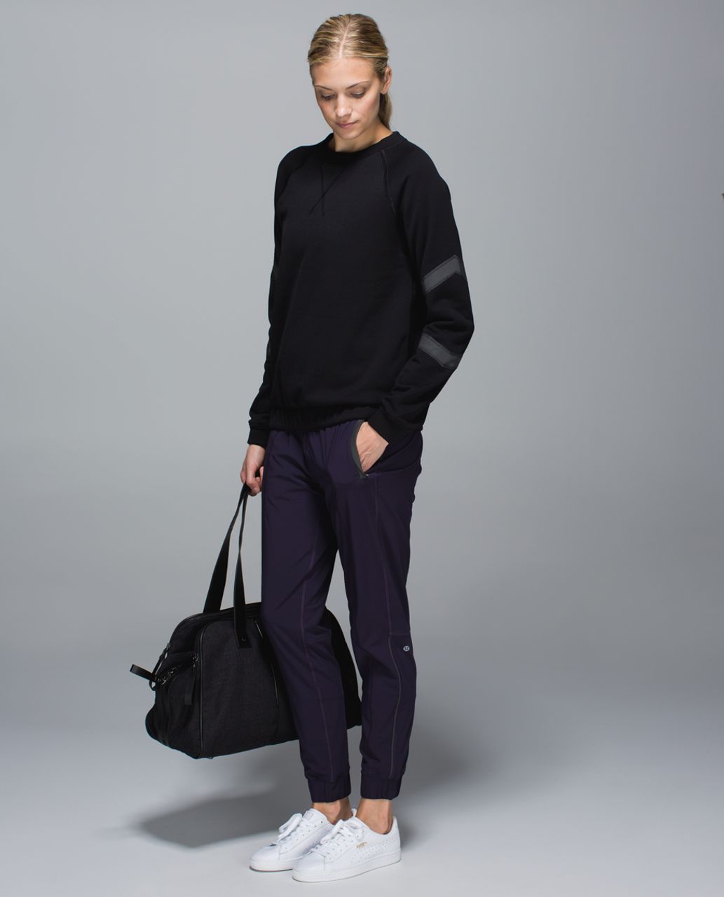 Lululemon Home Stretch Crew - Black /  Silver