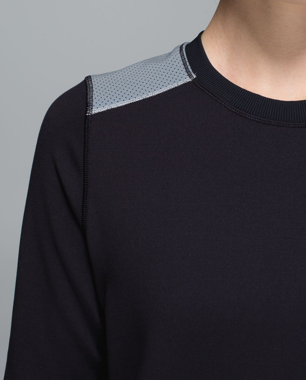 Lululemon In A Flash Long Sleeve - Hyper Stripe Black Soot / Black / Silver