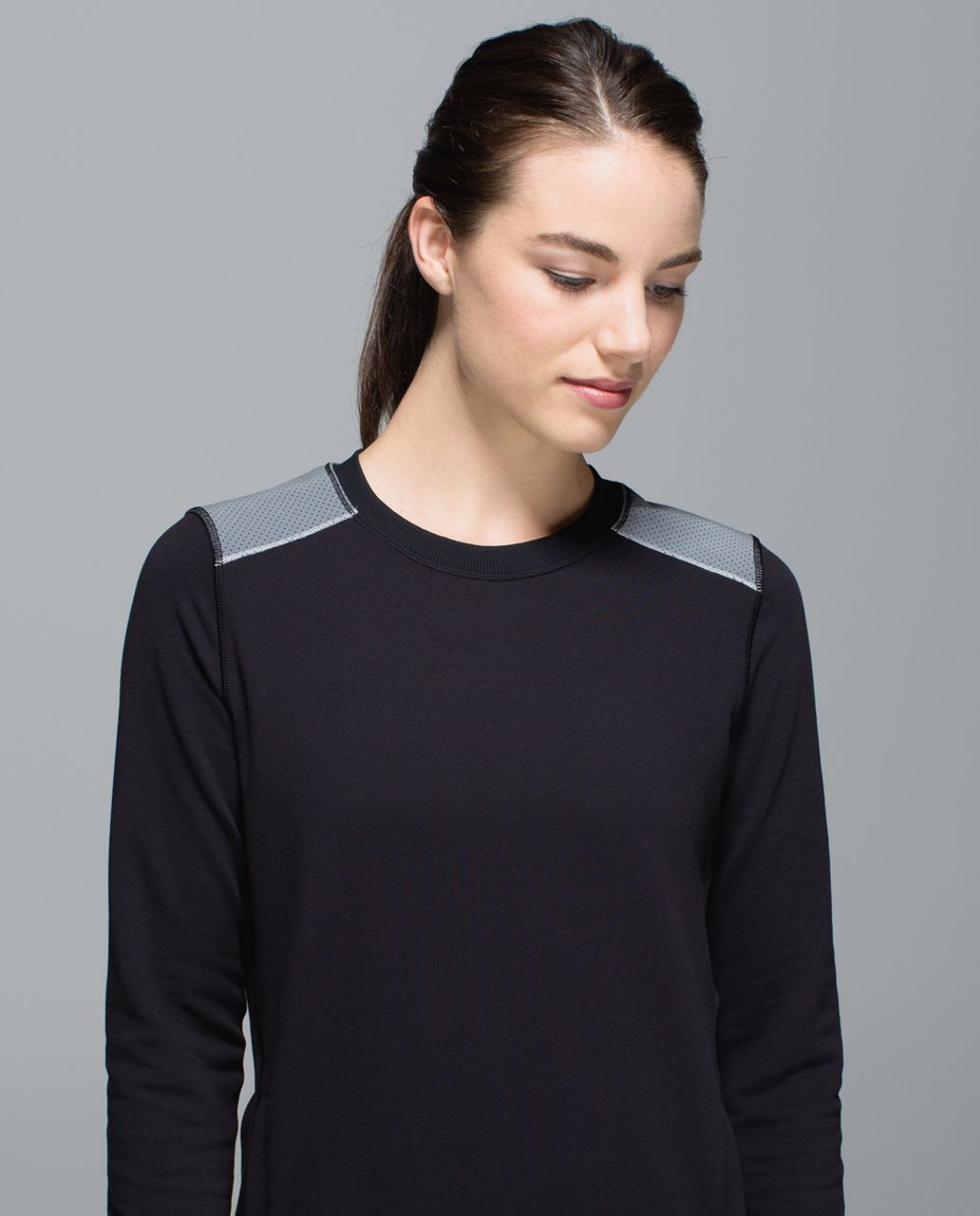 Lululemon In A Flash Long Sleeve - Hyper Stripe Black Soot / Black / Silver