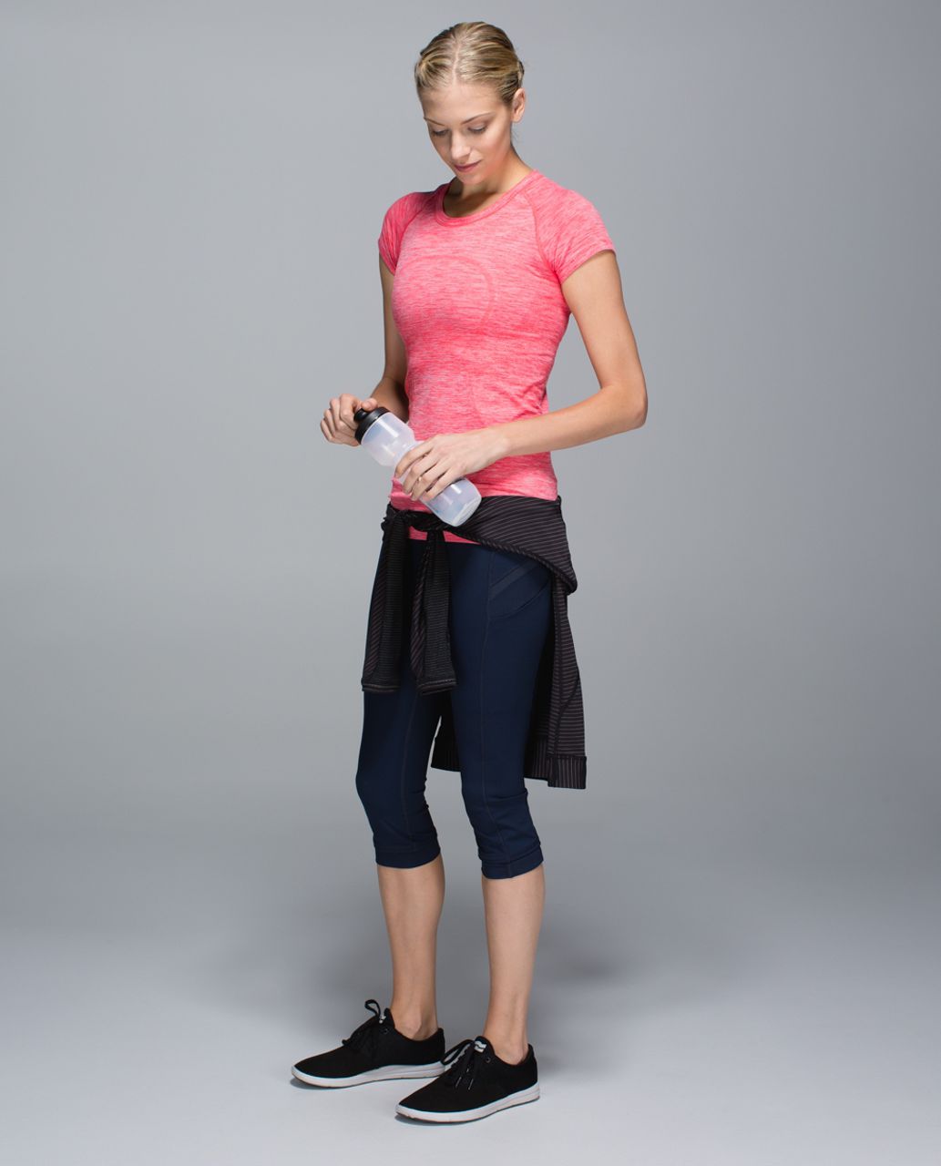 Lululemon Run:  Swiftly Tech Short Sleeve Crew - Space Dye Heathered Boom Juice