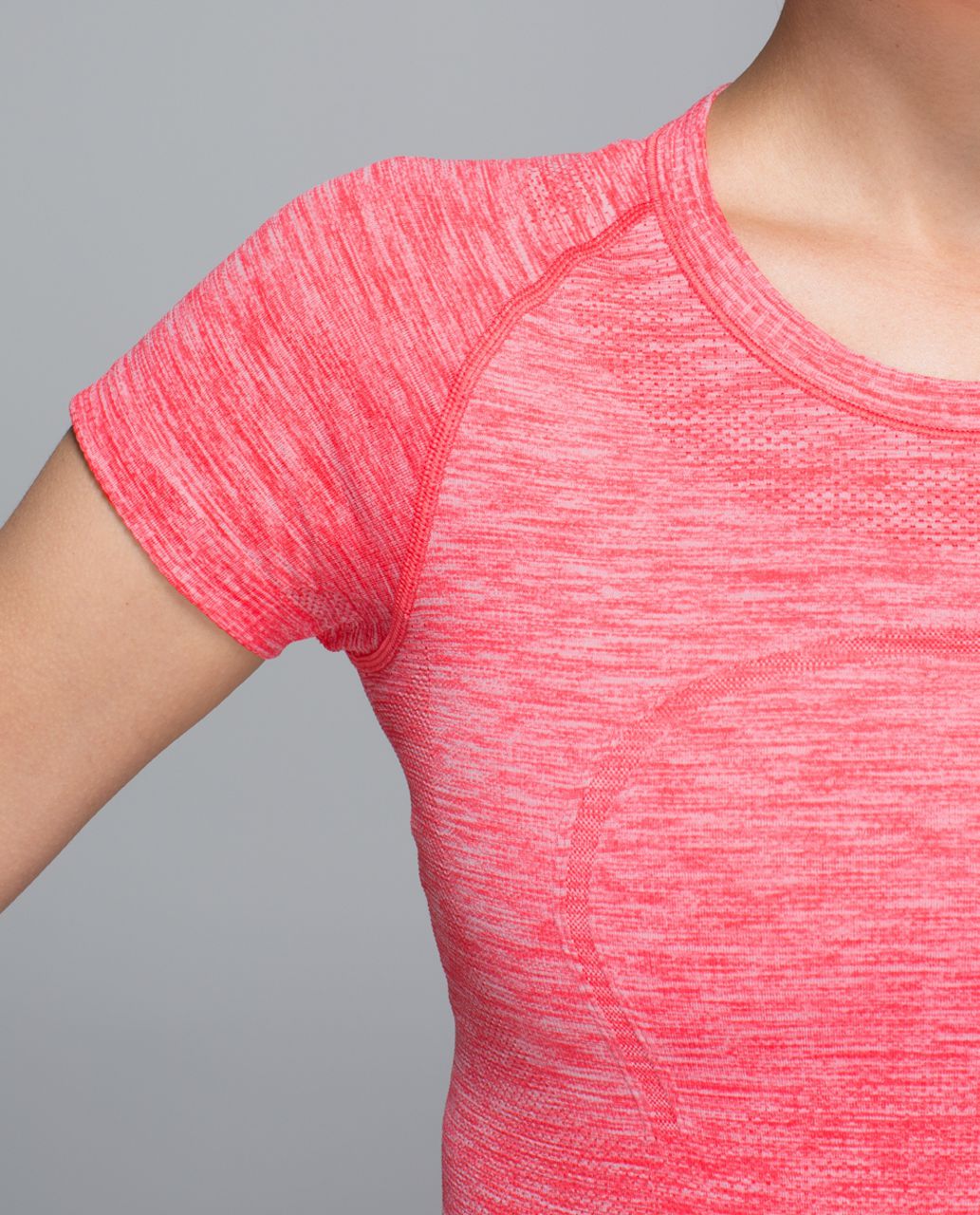 Lululemon Run:  Swiftly Tech Short Sleeve Crew - Space Dye Heathered Boom Juice