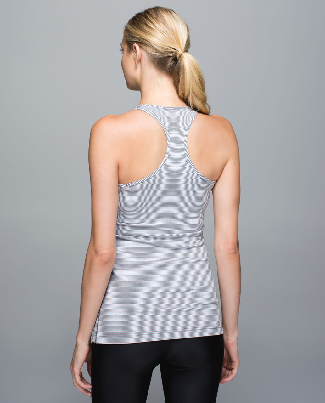 Lululemon Cool Racerback - Tonka Stripe Heathered Slate White