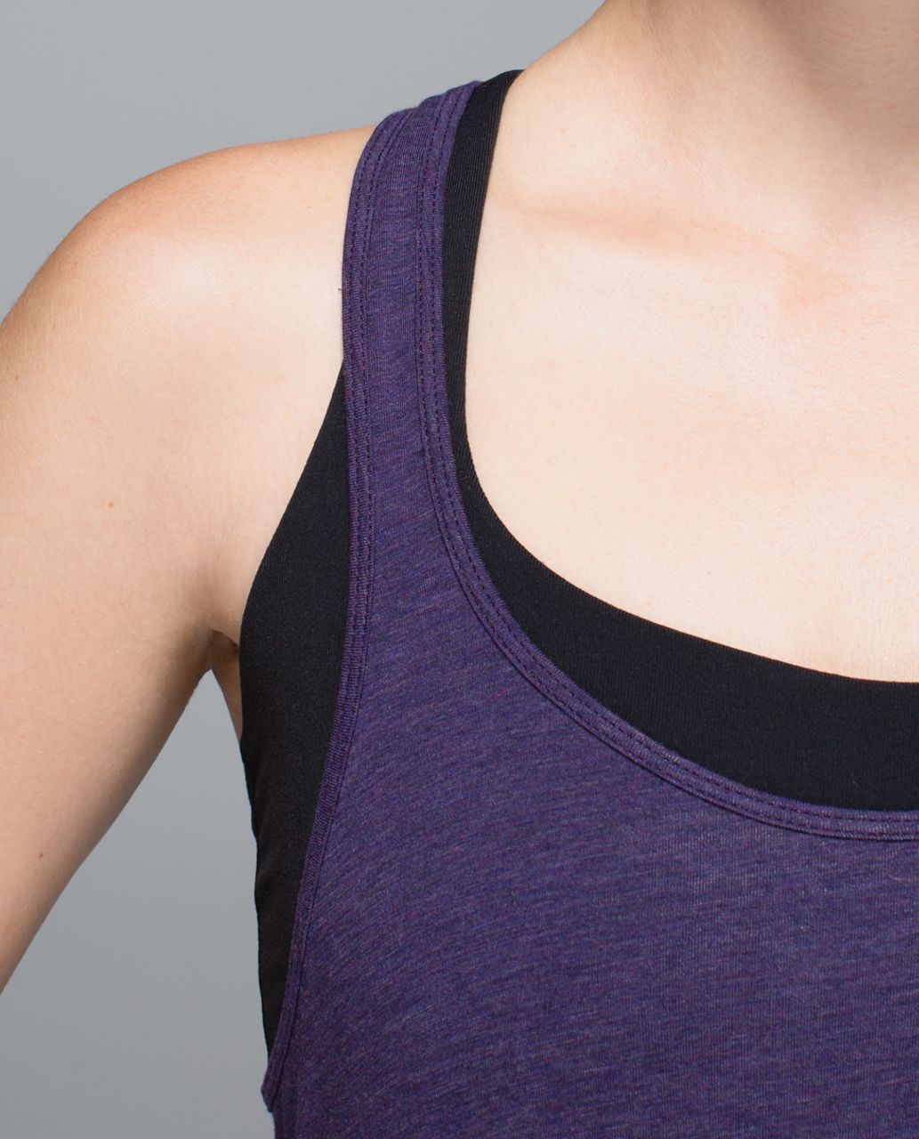 Lululemon Torque Tank - Heathered Black Grape