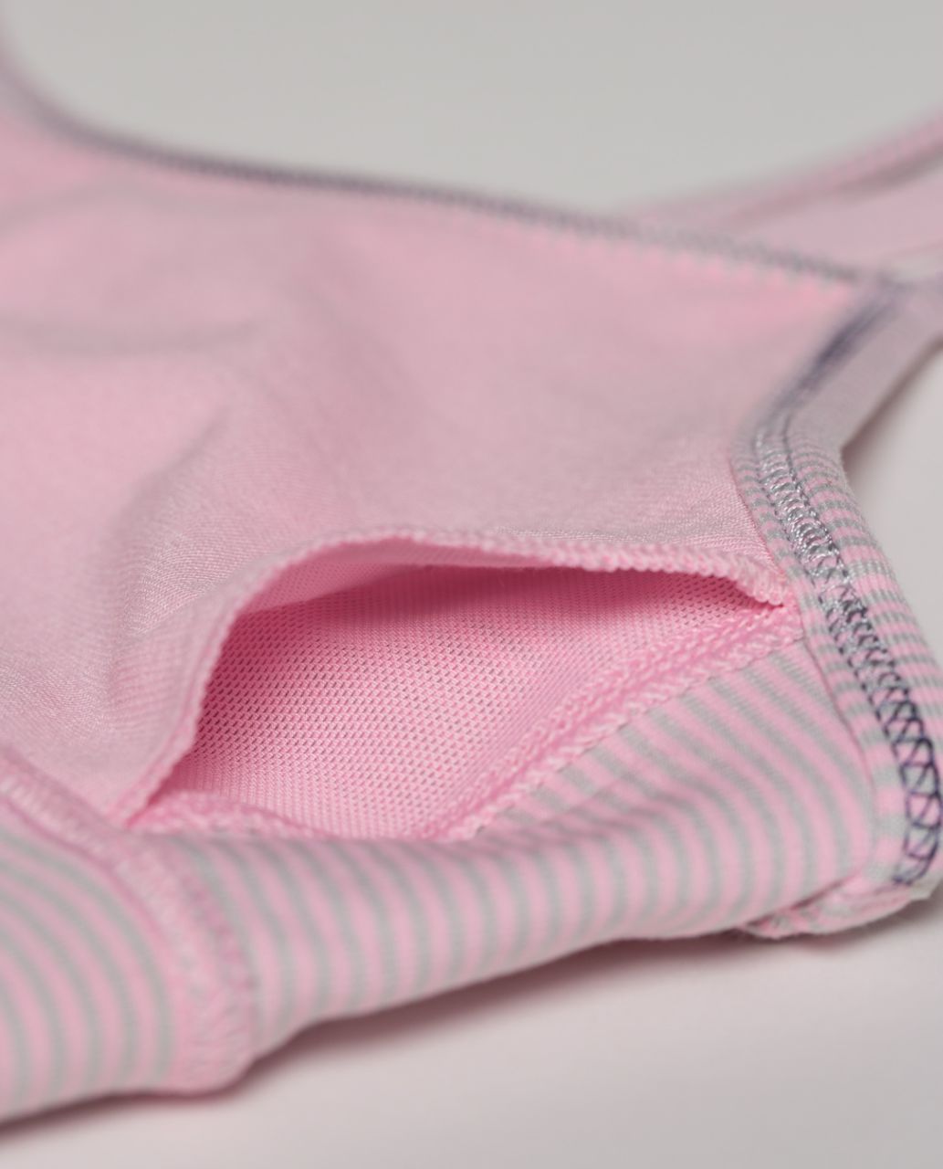 Lululemon Flow Y Bra IV - Tonka Stripe Rose Bud Heathered Silver Spoon