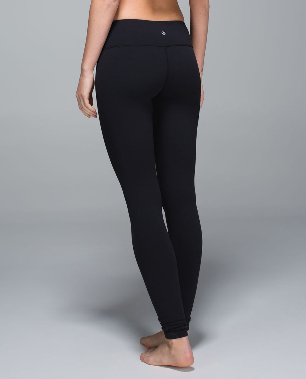 Lululemon Wunder Under Mid Rise Leggings 29 Herringbone Black Size: 4