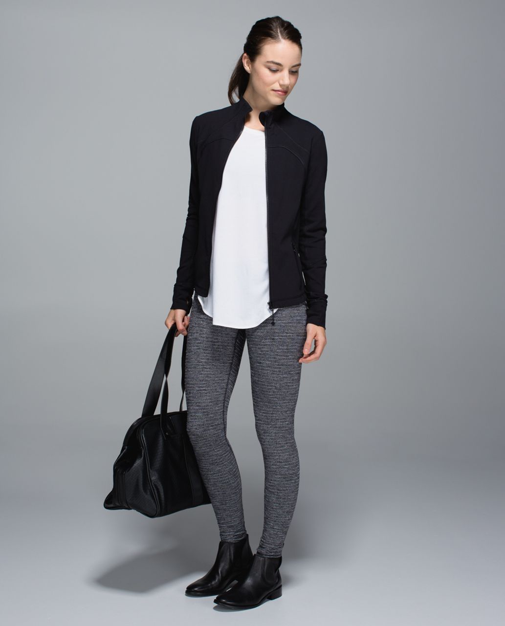 Lululemon Wunder Under Pant *High Rise - Coco Pique Black / Black