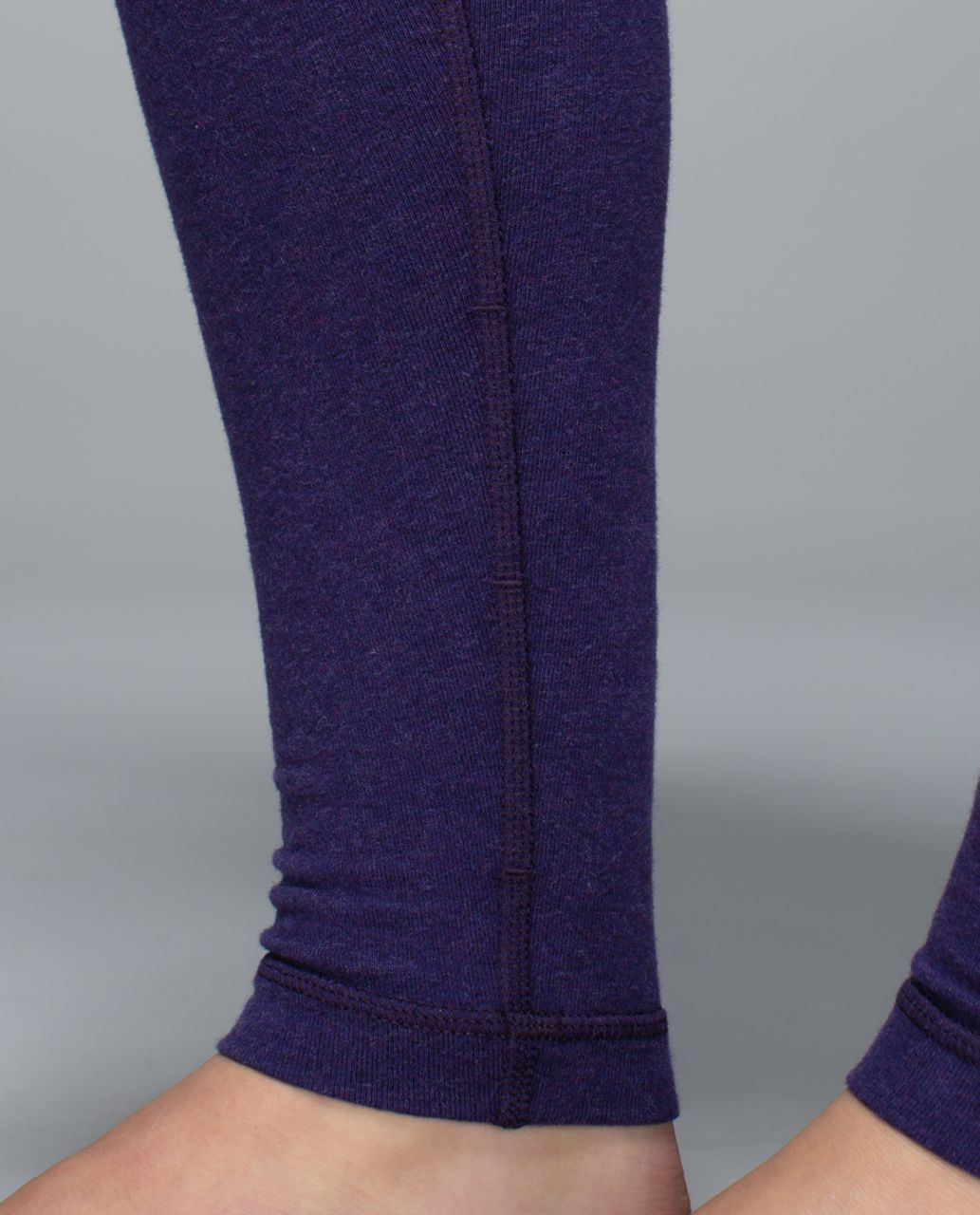 Lululemon Wunder Under Pant *Cotton (Roll Down) - Heathered Black Grape