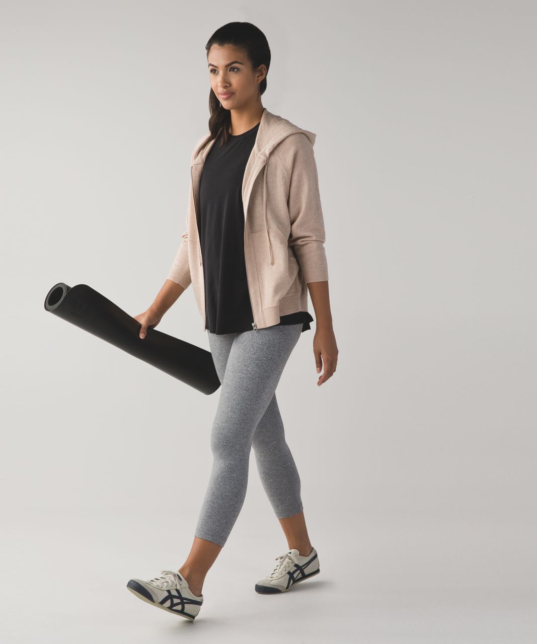 Lululemon Wunder Under Crop III - Heathered Slate - lulu fanatics