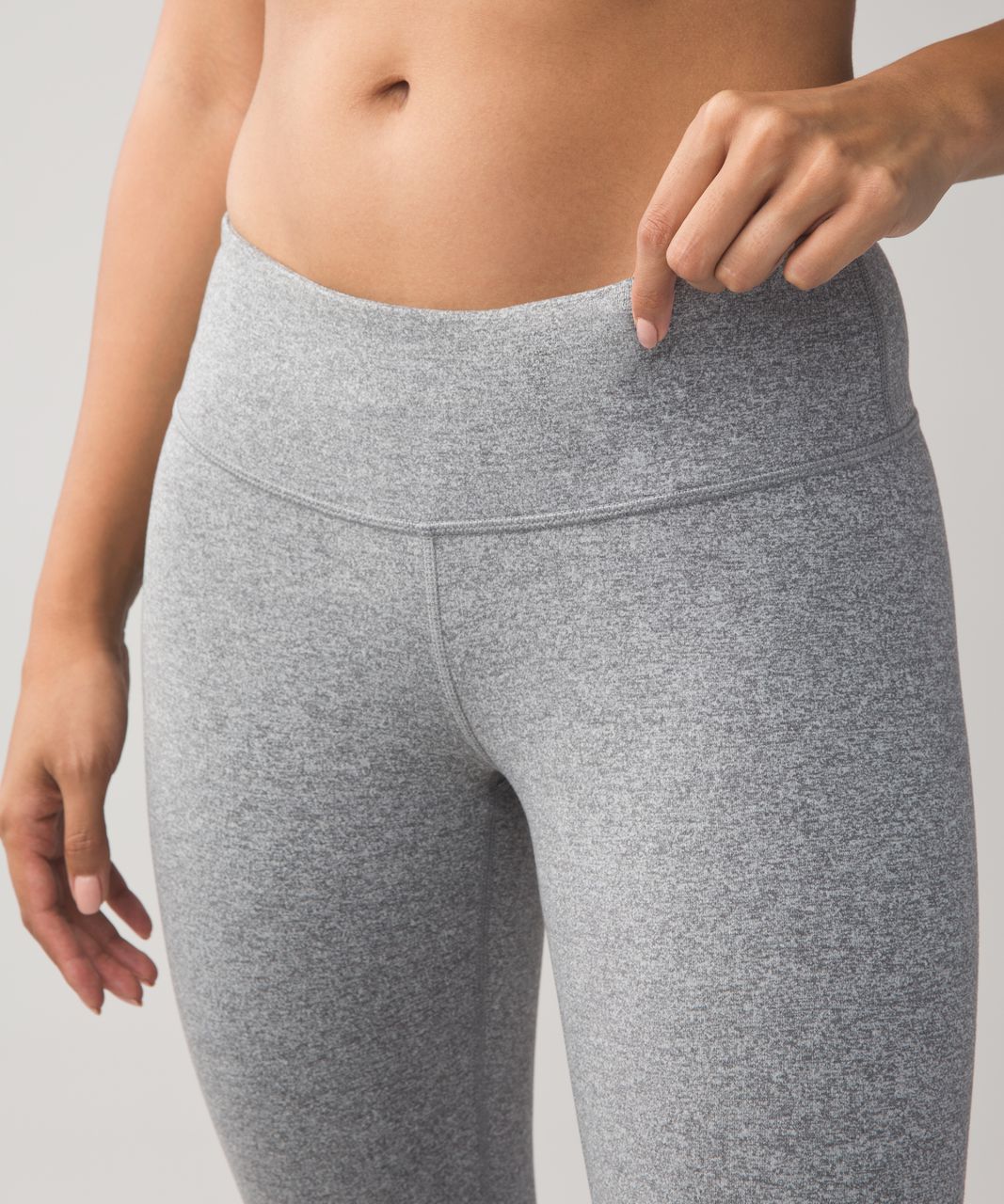 Lululemon Wunder Under Crop III - Heathered Slate - lulu fanatics