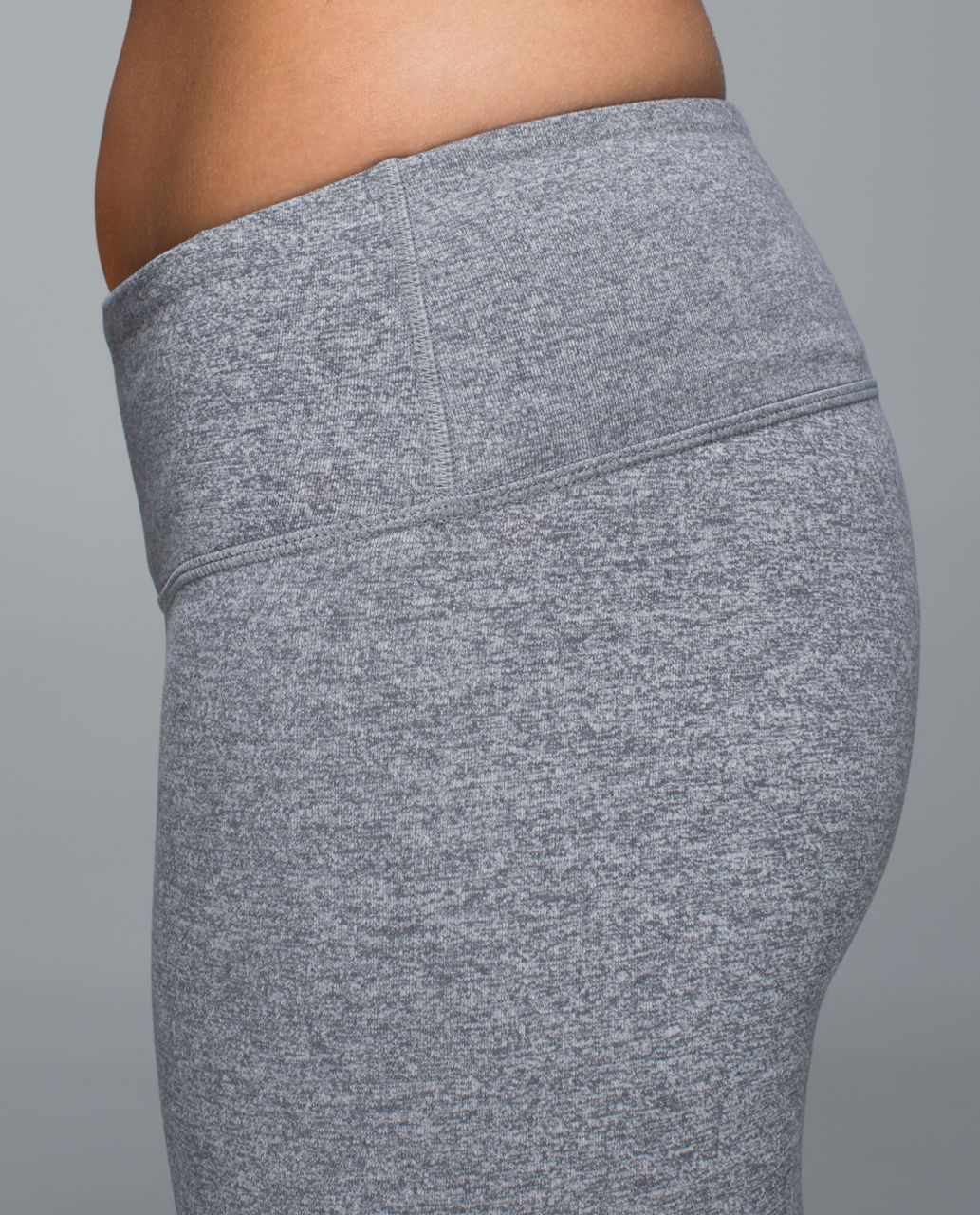 Lululemon Wunder Under Crop II Full-On Luon Heathered Slate Grey Size 2