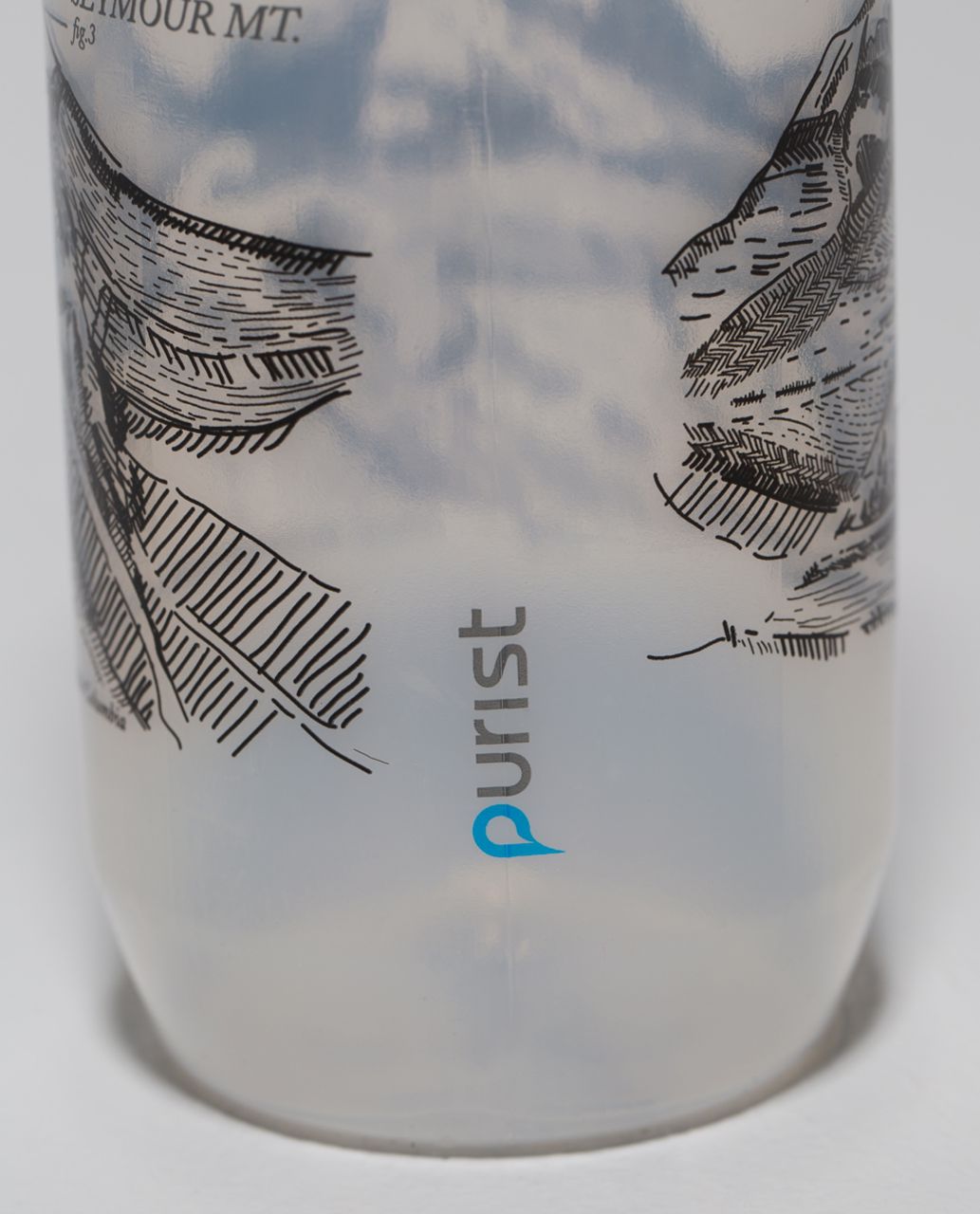 Lululemon Purist Cycling Water Bottle - Mountain Range Black