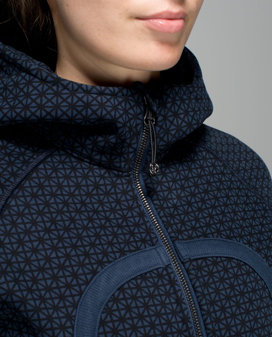 Lululemon Scuba Hoodie II - Tri Geo Printed Inkwell Black / Inkwell