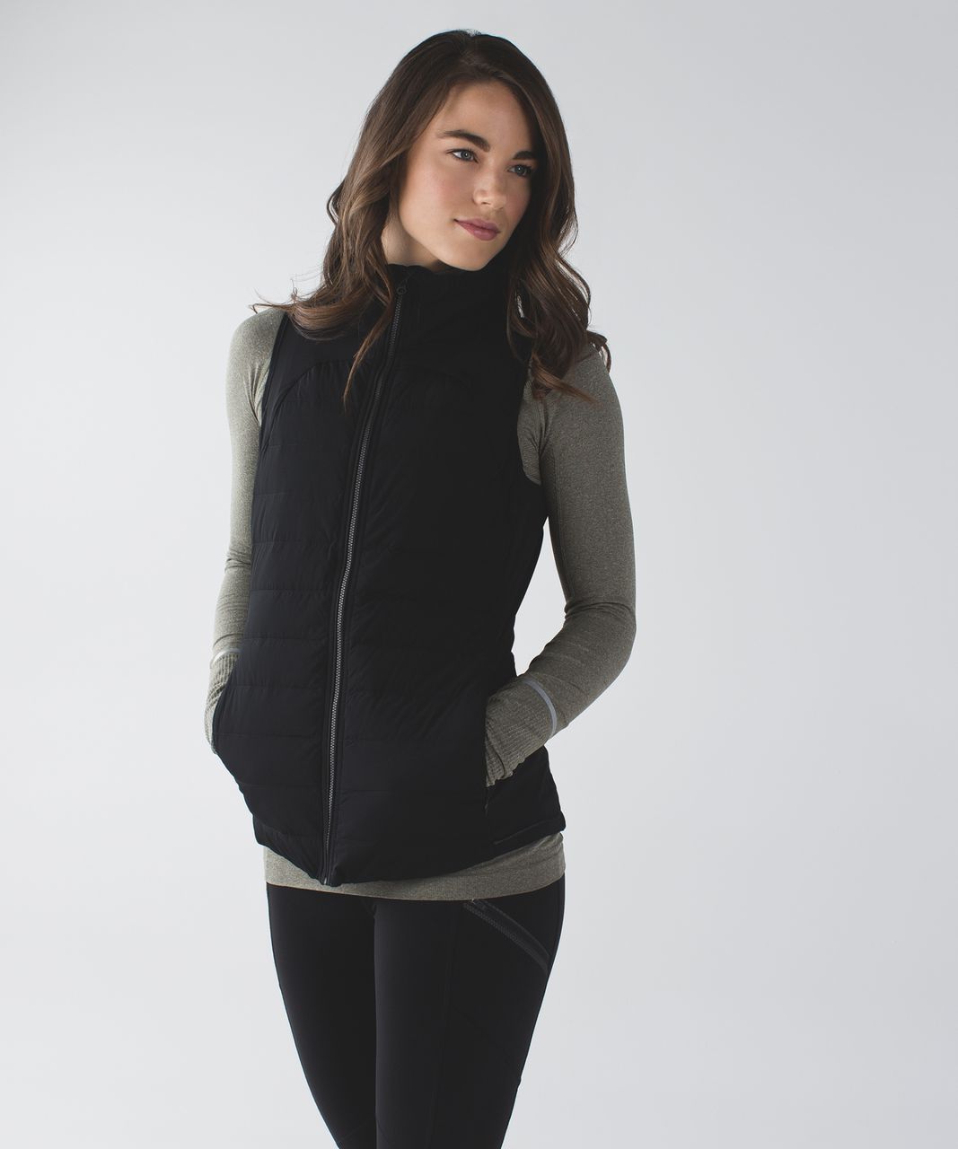 Lululemon Fluffed Up Vest - Black - lulu fanatics