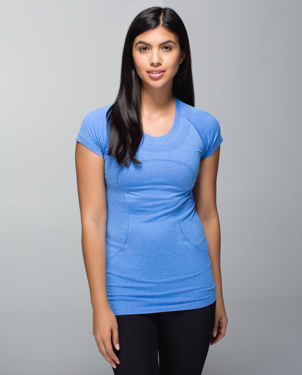 Lululemon Swiftly Tech Long Sleeve Crew - Heathered Sapphire Blue - lulu  fanatics