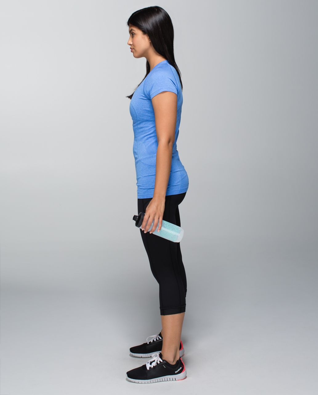 Lululemon Run:  Swiftly Tech Short Sleeve Crew - Heathered Pipe Dream Blue