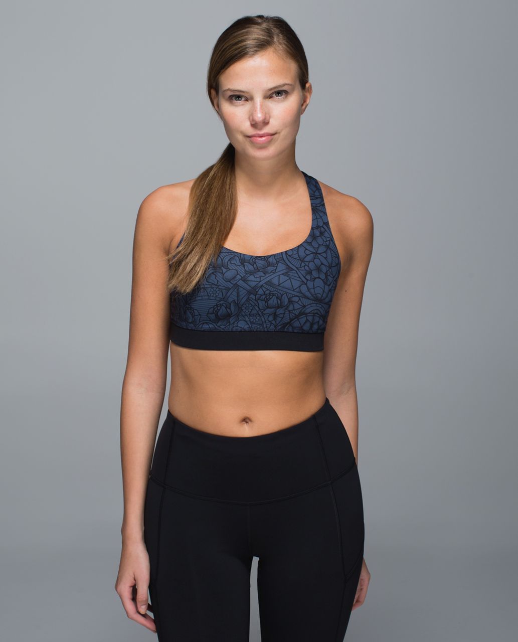 Lululemon 50 Rep Bra - Prisma Inkwell Black / Black