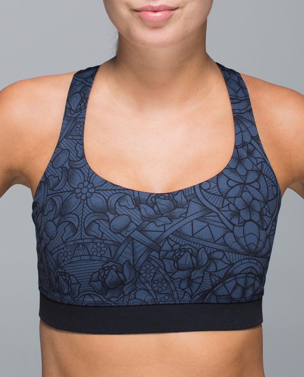 Lululemon 50 Rep Bra - Prisma Inkwell Black / Black