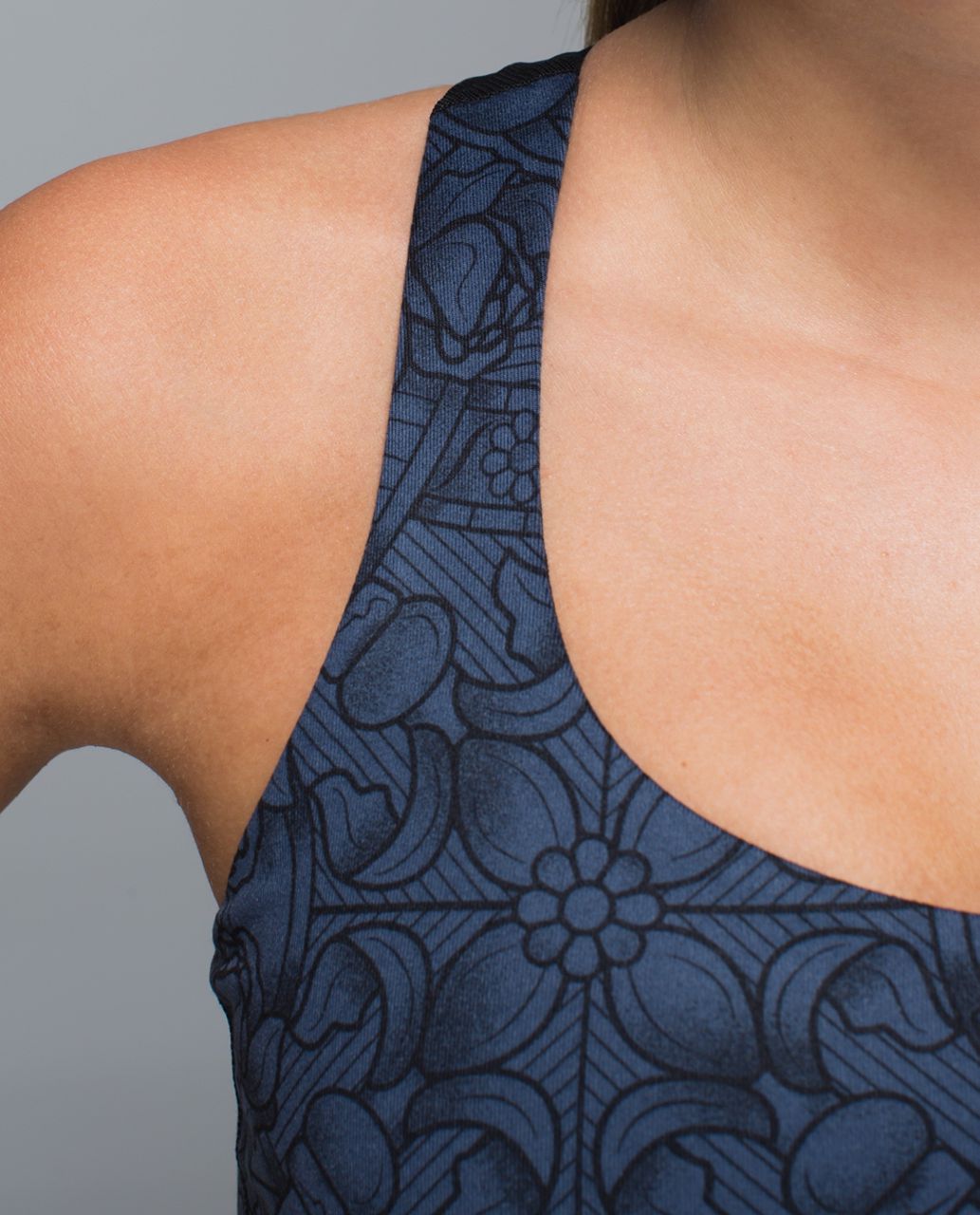 Lululemon 50 Rep Bra - Prisma Inkwell Black / Black